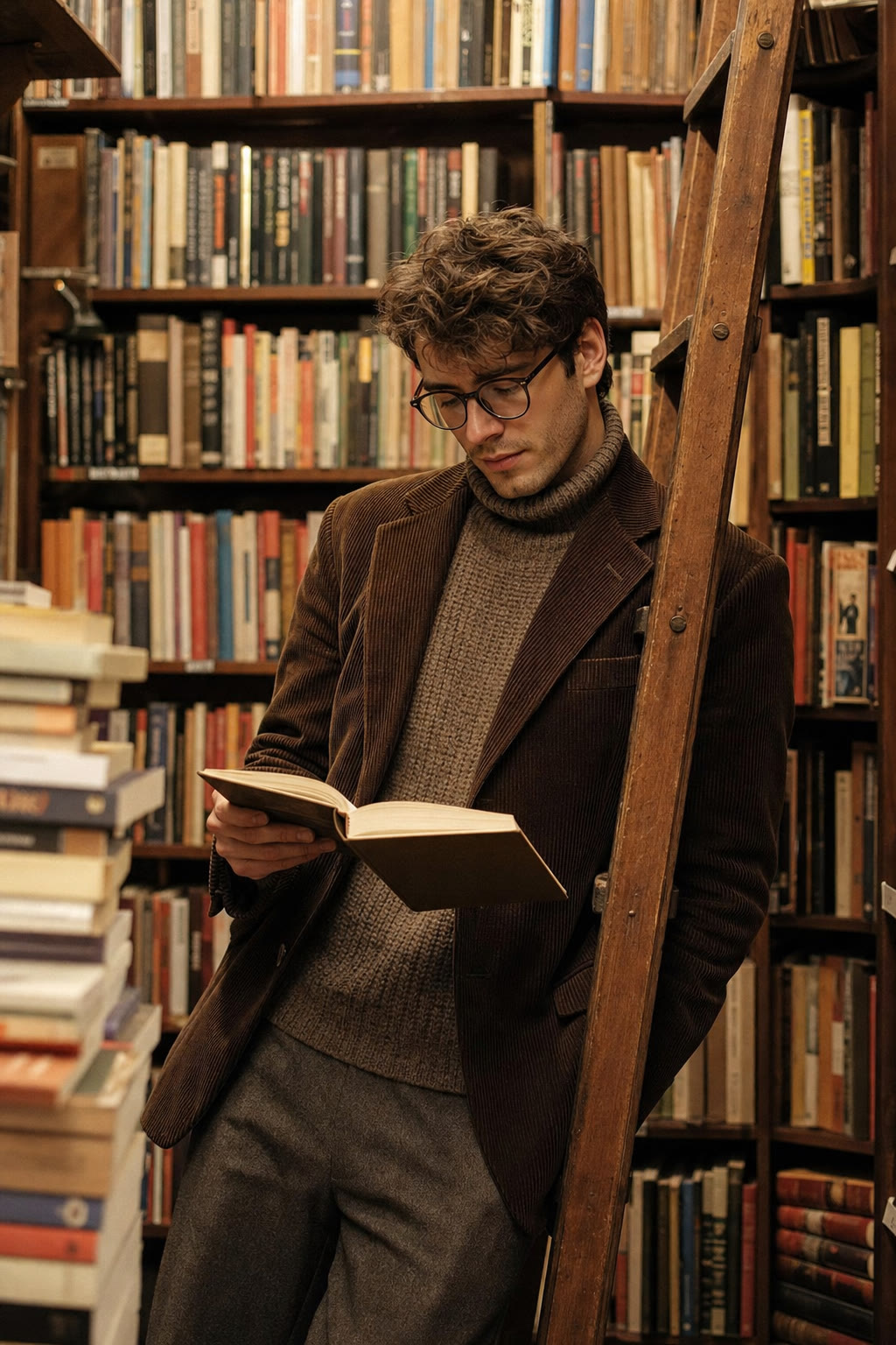 Cozy Bookstore Look