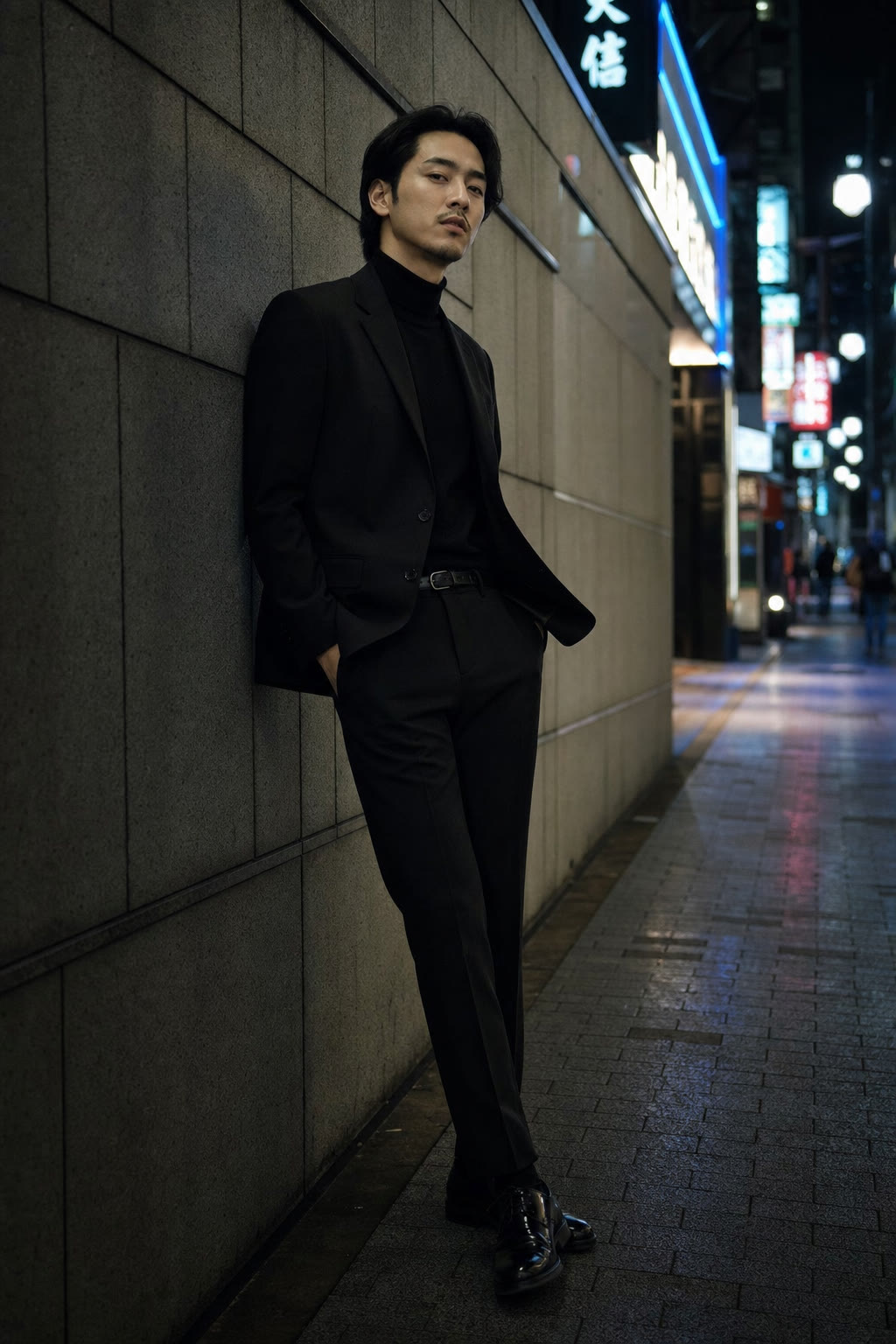 Monochrome Street Night