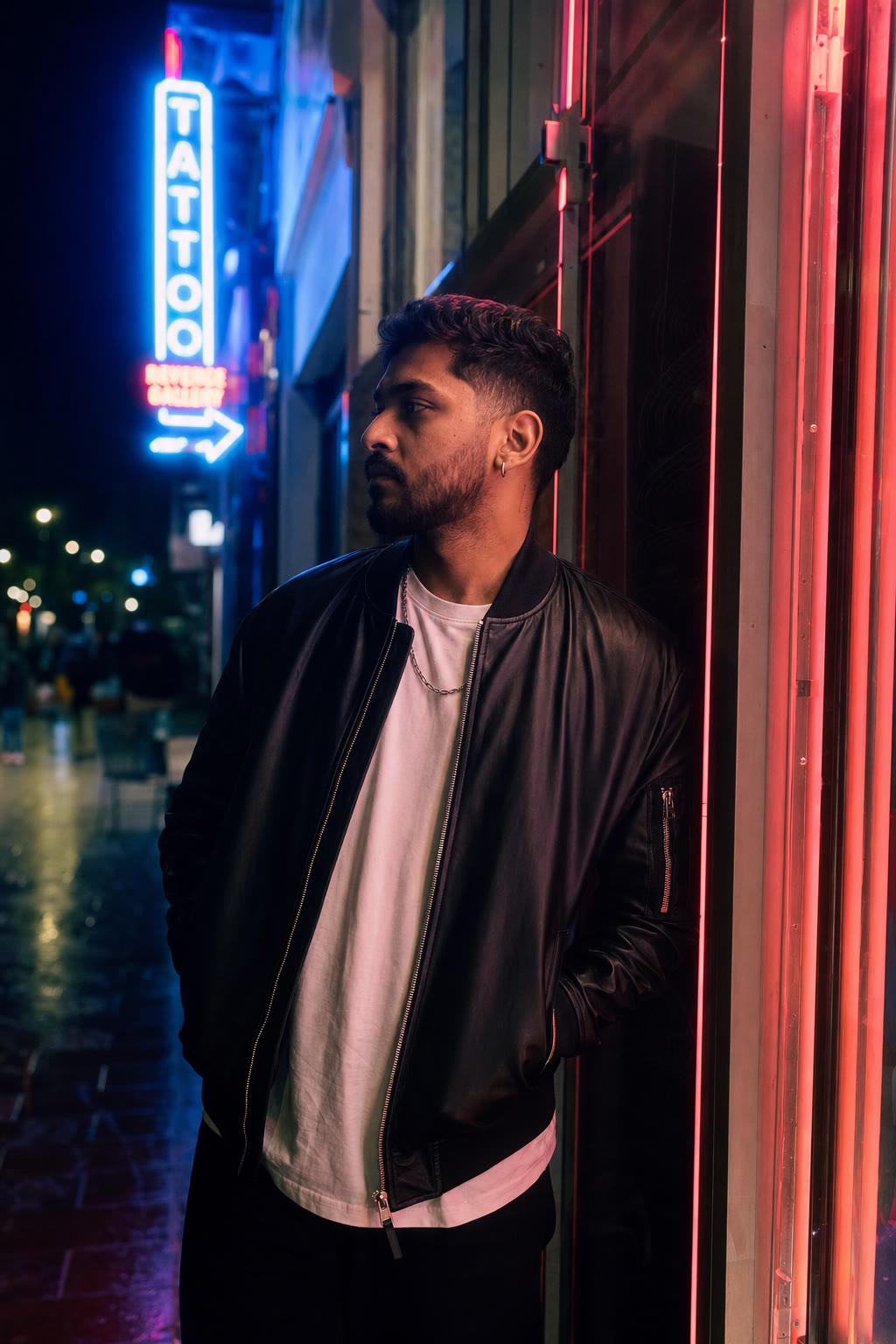 Neon Night Portrait